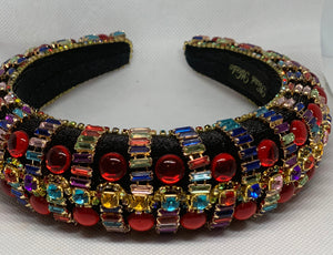 Colorful crystals head band